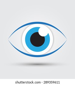 blue eye icon vector