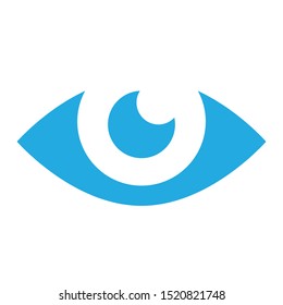 Blue eye icon vector design template. 