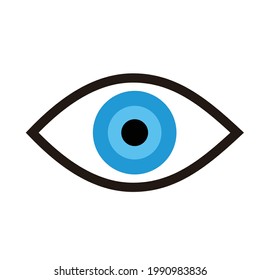 diseño vectorial de icono de ojos azules