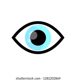 Blue eye icon. Vector illustration.