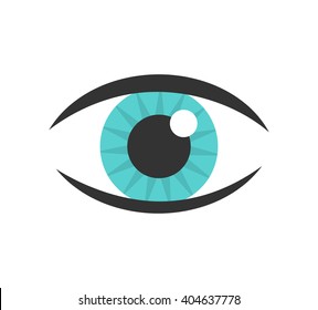 Blue eye icon. Vector illustration