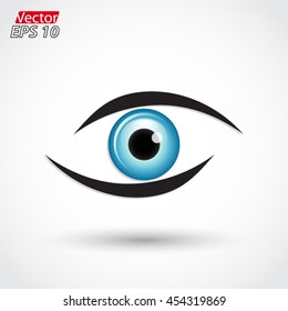 blue eye icon / vector illustration