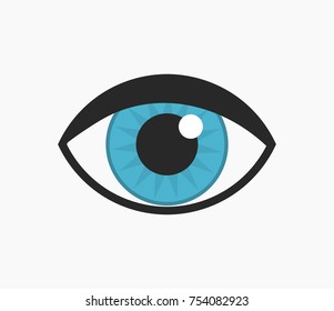 Blue eye icon. Vector illustration