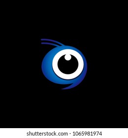 Blue Eye Illustration Vector Logo