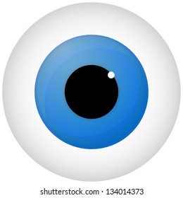 Blue Eye Isolated On White
