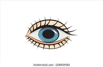 blue eye lens background logo