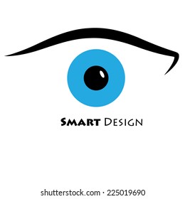 Blue eye logo icon vector illustration