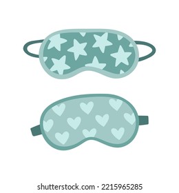 Blue eye mask vector sleeping night accessory relax rest in traveling illustration isolated sleep mask vector