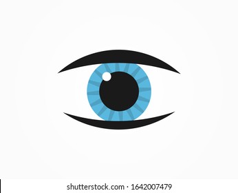 Blue eye symbolic icon. Vector illustration.