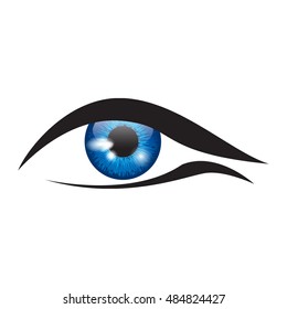 Blue Eye Vector Stock Vector (Royalty Free) 484824427 | Shutterstock