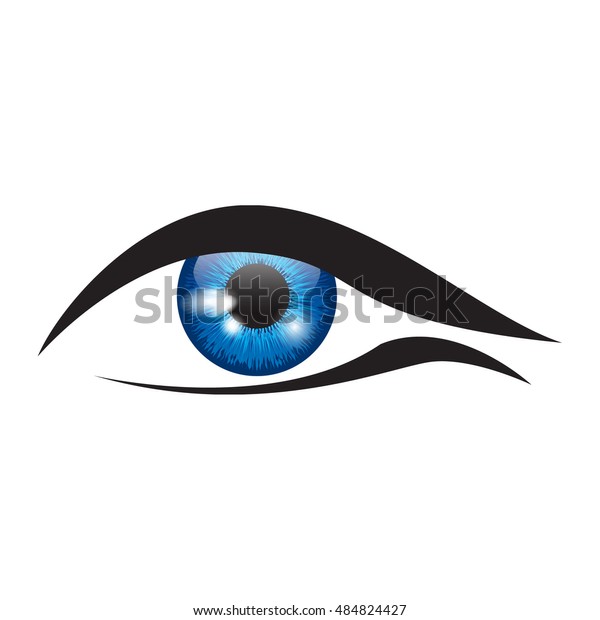 Blue Eye Vector Stock Vector (Royalty Free) 484824427 | Shutterstock