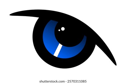 Blue Eye Vector Design with Sharp Style