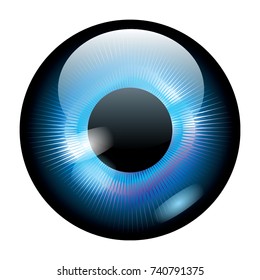 Blue eye. Vector illustration.
