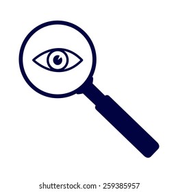 blue Eye vector with Search Icon
