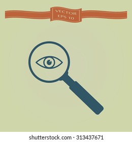 Blue Eye vector with Search Icon
