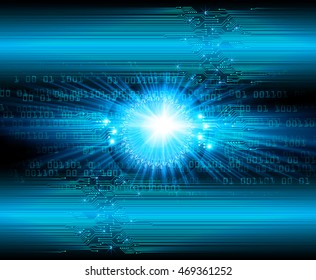 blue eyeball future technology, security concept background. dark blue Light Technology background for computer graphic website internet. eye vector