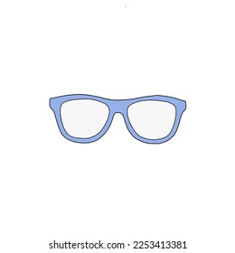 blue eyeglasses vector illustration image