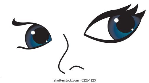 Blue eyes isolated