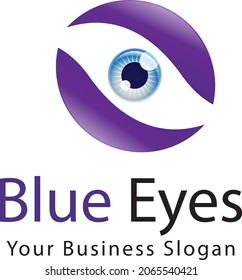 Blue Eyes Logo Free Vector Stock Vector (Royalty Free) 2065540421 ...