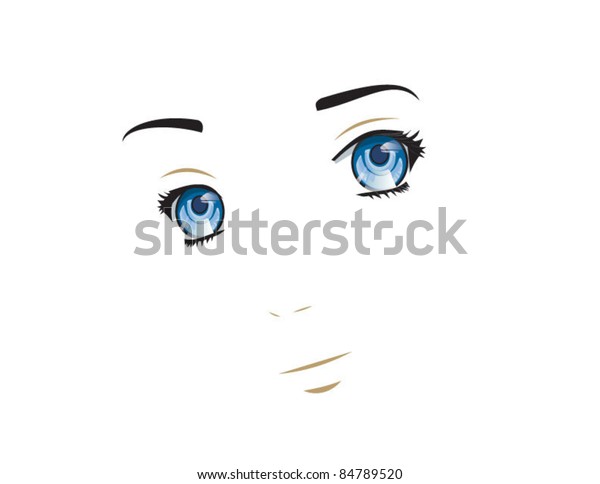 Blue Eyes Vector Illustration Isolated Stock Vector Royalty Free 84789520 Shutterstock 3955