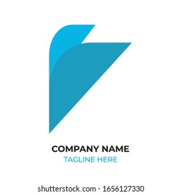 Blue F logo element, design, innovative and creative inspiration business company