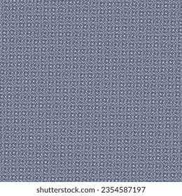 Blue fabric, made of flax or cotton, with small and uncertain decorative elements. Table cloth or kitchen napkin. Vector seamless.