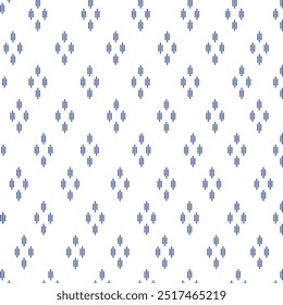 Blue fabric pattern on white background, suitable for clothing, tile floor, natural background.