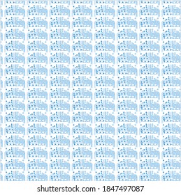 Blue fabric textile pattern design background.