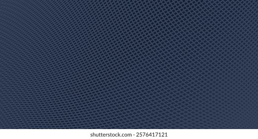 Blue fabric texture background with a subtle pattern resembling metallic or industrial mesh design. A dark blue background with a repeating pattern of small, evenly spaced dots.