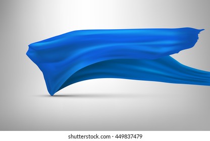 blue fabric wave abstract background vector illustration