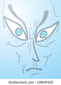 Blue face