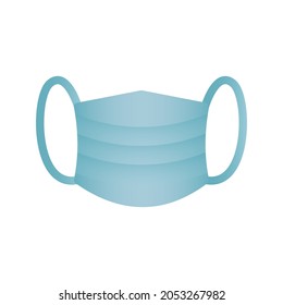 icono de máscara de cara azul aislado en fondo blanco