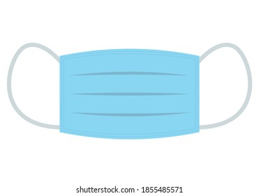 Blaue Gesichtsmaske auf weißem Hintergrund.