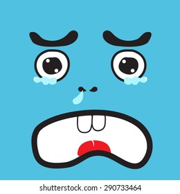 blue face sad