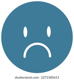 Blue Face Sad Sadness Emotion Emoji Head Element