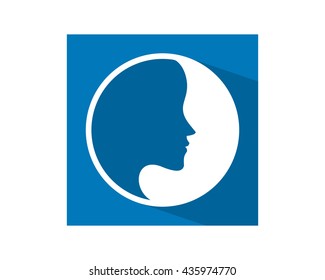 blue face silhouette