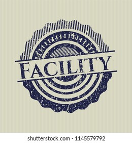 Blue Facility distressed rubber grunge texture stamp