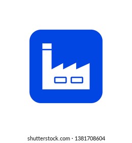 .Blue factory icon. Vector illustration