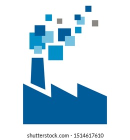 Blue Factory, vector logo icon