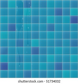 blue faience with water drops, vector illustration