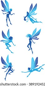 Blue Fairy - Clip Art - Vector Illustration