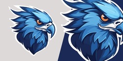 Blue Falcon Logo: Captivating Vector Graphic For Dominant Sport And E-Sport Teams