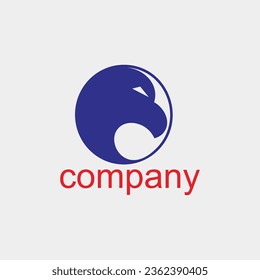 Blue falcon logo in circle. Suitable for various businesses.