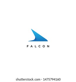 Blue falcon logo icon vector.