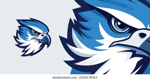 Blue Falcon Logo: Powerful Illustration Vector for Winning Sport and E-Sport Teams