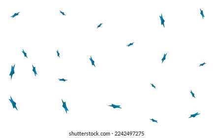 Estrellas de gradiente de caída azul sobre fondo blanco