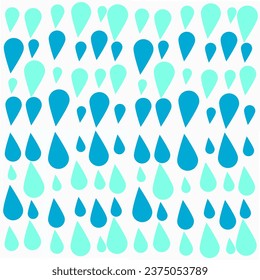 El agua azul que cae cae cae cae en un patrón ininterrumpido. Fondo del clima de lluvia