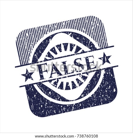 Blue False rubber grunge seal