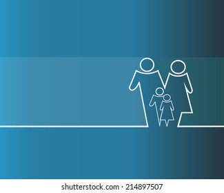 Blue Family Background Stock Vector (Royalty Free) 214897507 | Shutterstock