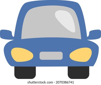 Blue family car, illustration, vector, on a white background.